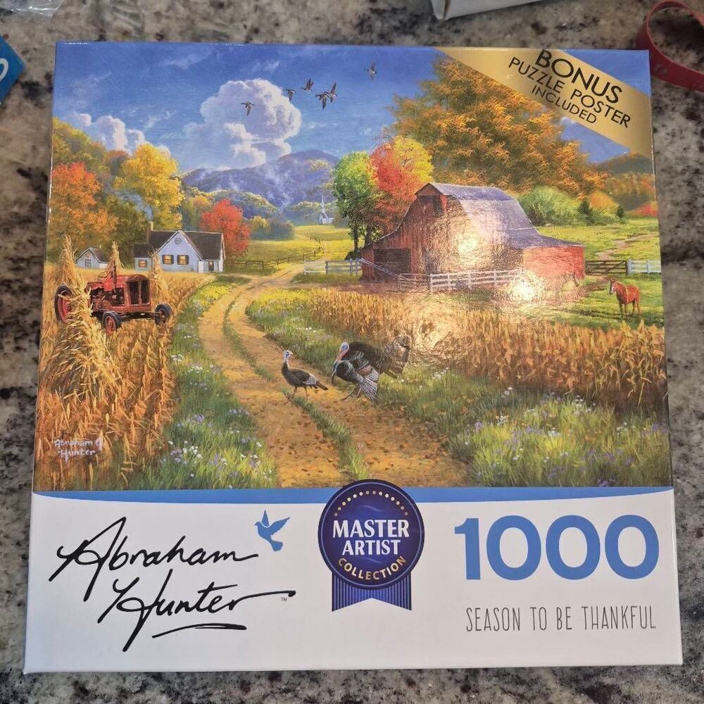 Rose Art Master Artist Collection Abraham Hunter Season to be Thankful 1000 pc J - Picture 3 of 11